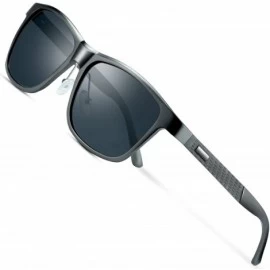 Sport Sports Polarized Sunglasses for Men - Mens Sports Glasses Metal Frame Driving sunglasses 2266 - Black/Gun - CG18XH2TMON...