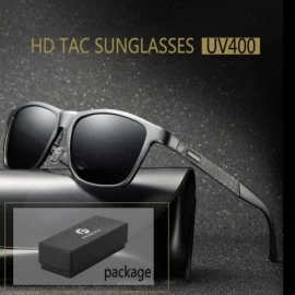 Sport Sports Polarized Sunglasses for Men - Mens Sports Glasses Metal Frame Driving sunglasses 2266 - Black/Gun - CG18XH2TMON...