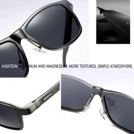 Sport Sports Polarized Sunglasses for Men - Mens Sports Glasses Metal Frame Driving sunglasses 2266 - Black/Gun - CG18XH2TMON...