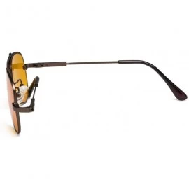 Aviator Anti Blue Light Glasses for Kids Computer Eyeglasses Pilot Style Memory Frame - Brown-s - C218I0Q5WEU $29.68