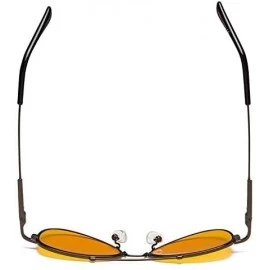 Aviator Anti Blue Light Glasses for Kids Computer Eyeglasses Pilot Style Memory Frame - Brown-s - C218I0Q5WEU $29.68