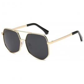 Aviator Aviator Sunglasses For Women Men Polarized Mirror Lens - Golden-black - CW18EHSQULE $9.17