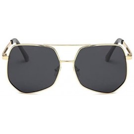 Aviator Aviator Sunglasses For Women Men Polarized Mirror Lens - Golden-black - CW18EHSQULE $9.17