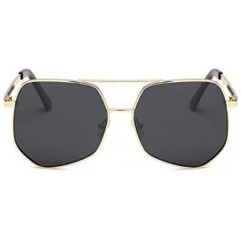 Aviator Aviator Sunglasses For Women Men Polarized Mirror Lens - Golden-black - CW18EHSQULE $9.17