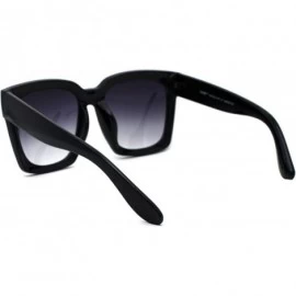 Round Womens Boyfriend Style Oversize Horned Rim Thick Plastic Sunglasses - Black Gradient Black - C819D5XLSD6 $17.66