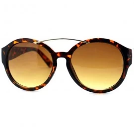 Oversized Womens Sunglasses Oversized Round Retro Hipster Fashion Shades - Tortoise - CH129TSQK8L $9.40