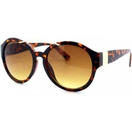 Oversized Womens Sunglasses Oversized Round Retro Hipster Fashion Shades - Tortoise - CH129TSQK8L $9.40