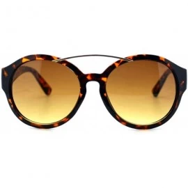 Oversized Womens Sunglasses Oversized Round Retro Hipster Fashion Shades - Tortoise - CH129TSQK8L $9.40
