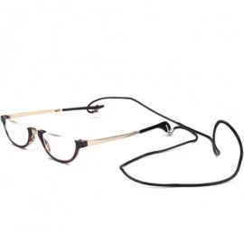 Semi-rimless Mens Womens Half Moon Foldable Reading Glasses with Portable Case - Tortoise Shell - CJ187IW02Z8 $19.15