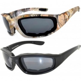 Goggle Motorcycle Polarized Padded Foam Glasses Smoke Lens Black Camo Frame - Mp_polarized_2p_bk_camo2 - CM185DNU3YW $40.25