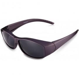 Shield Polarized Over Glasses Solar Shield Sunglasses with Colorful Frame for Woman - Maroon - C618E3EI0O6 $33.97