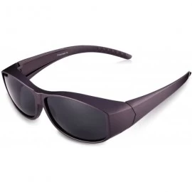 Shield Polarized Over Glasses Solar Shield Sunglasses with Colorful Frame for Woman - Maroon - C618E3EI0O6 $30.38