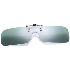 Rectangular Polarized Clip on Sunglasses Anti Glare for Prescription Eyeglasses Clip - Type 2 - CM18OYSMMHC $15.97
