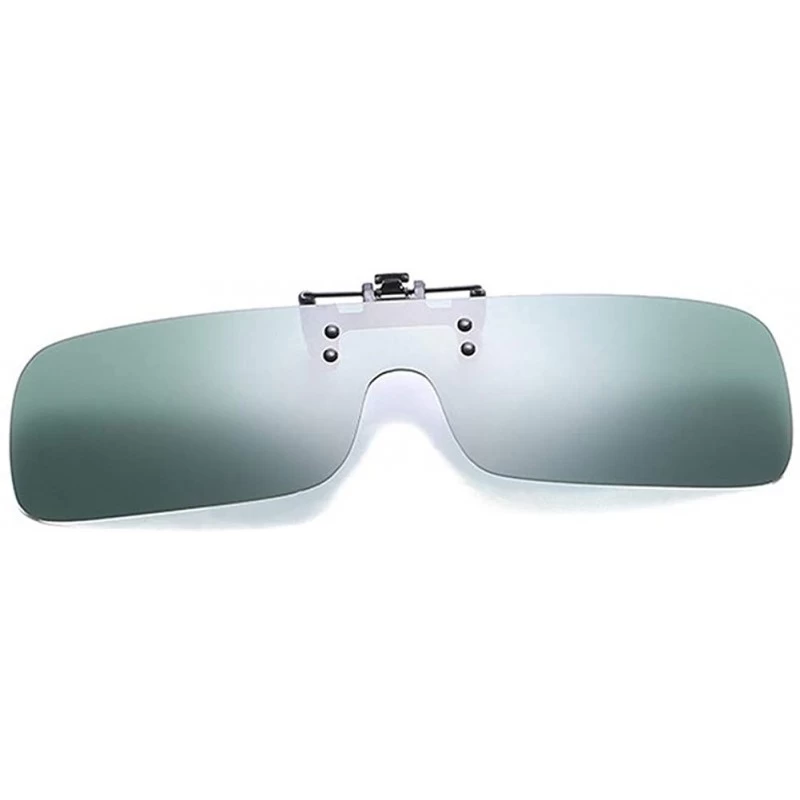 Rectangular Polarized Clip on Sunglasses Anti Glare for Prescription Eyeglasses Clip - Type 2 - CM18OYSMMHC $8.53