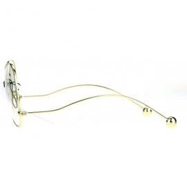Butterfly Womens Drop Temple Metal Frame Butterfly Swan Clear Lens Glasses - Gold Clear - CT182XET8YD $14.73