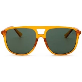 Goggle Polarized Gradient Sunglasses for Women Men Mirrored Lens Fashion Goggle Eyewear Luxury Accessory (Yellow) - CZ195MAWN...