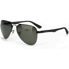 Aviator Women Men Polarized Designer Sunglasses - Titanium Frame Aviator Classic Fashion - Green - CA17Y0IO6R8 $31.47