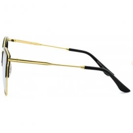 Cat Eye Stylish Polarized Sunglasses 100% UV Protection For Women - B2-black+silver - CE18GNY6UY5 $11.82