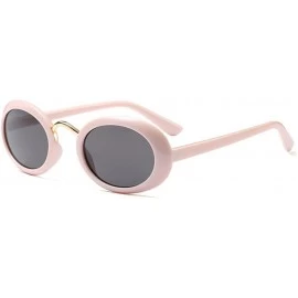 Oval Eyewear Oval Retro Vintage Sunglasses Clout Goggles Fashion Shades - C5 - CI1807D38NS $17.71