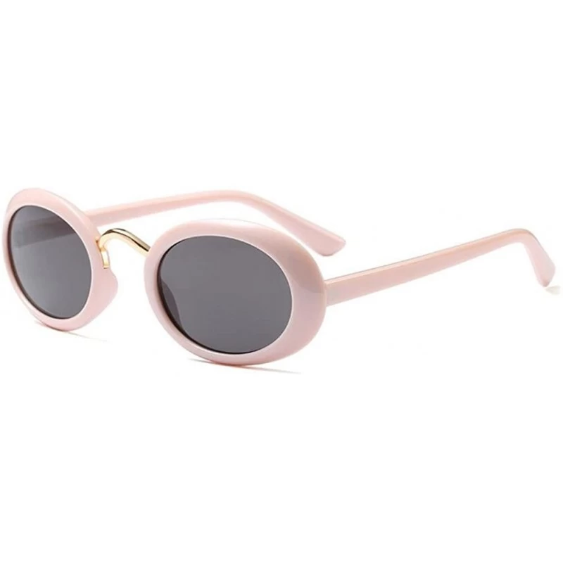 Oval Eyewear Oval Retro Vintage Sunglasses Clout Goggles Fashion Shades - C5 - CI1807D38NS $7.56