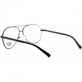 Aviator Nerd Eyewear Clear Lens Aviator Glasses Metal Frame Fashion Eyeglasses - Gunmetal - CL187KZ29Y5 $19.24
