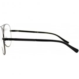 Aviator Nerd Eyewear Clear Lens Aviator Glasses Metal Frame Fashion Eyeglasses - Gunmetal - CL187KZ29Y5 $19.24