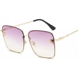 Oversized Sunglasses Women Men Retro Metal Frame Oversized Sun Glasses Female (Color Tea) - Tea - C3199EGZ9OC $15.54