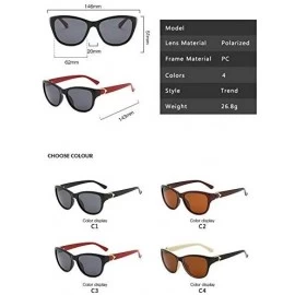 Cat Eye Luxury Brand Design Cat Eye Polarized Sunglasses Men Women Lady Elegant Sun Glasses Female Driving Eyewear-C1 - C8199...