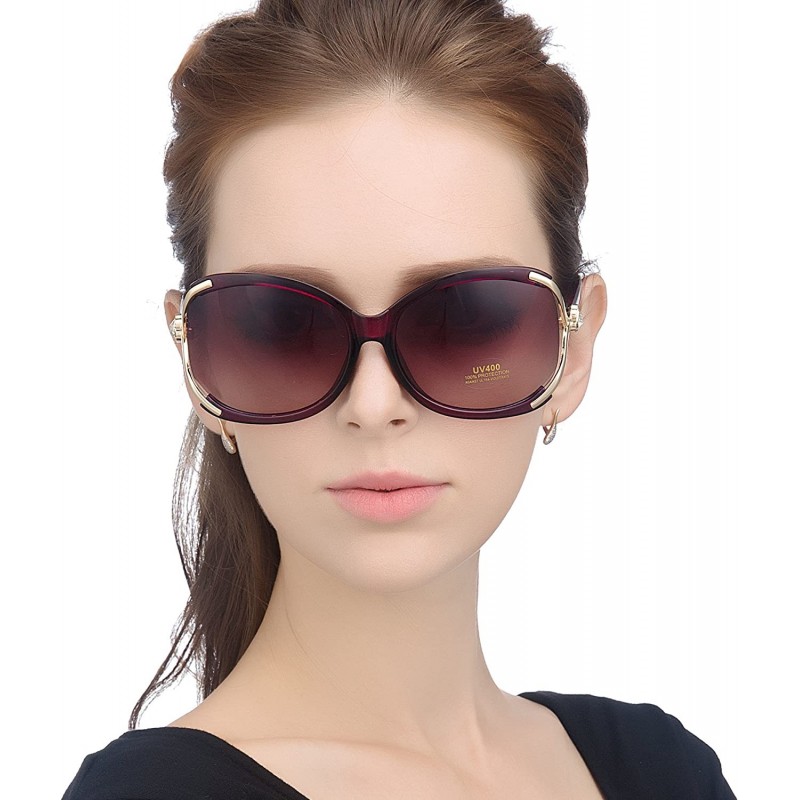 Oversized Fashion Oversized Vintage Flower Women Sunglasses Uv400 Protection Polarized Ladies Full Frame Sunglasses 1558 - CW...