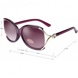 Oversized Fashion Oversized Vintage Flower Women Sunglasses Uv400 Protection Polarized Ladies Full Frame Sunglasses 1558 - CW...