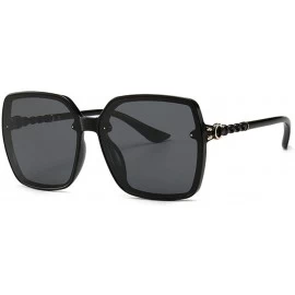 Rimless Sunglasses Driving Driving Glasses Large Frame Mirror Tide Classic Sunglasses Female - CQ18X5TLU92 $83.00
