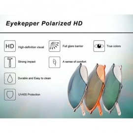 Rectangular Mens Polycarbonate Lens Polarized Sunglasses With Metal Frame Spring Hinges - Brown/Brown Lens - CE186L6858I $41.71
