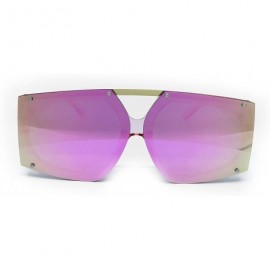 Square 8350 Premium Oversize XXL Women Brand Designer Square Bold Style Thick Frame Metal Candy Fashion Sunglasses - CA18IYGA...