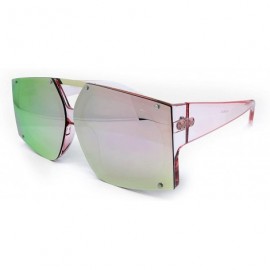 Square 8350 Premium Oversize XXL Women Brand Designer Square Bold Style Thick Frame Metal Candy Fashion Sunglasses - CA18IYGA...