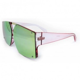 Square 8350 Premium Oversize XXL Women Brand Designer Square Bold Style Thick Frame Metal Candy Fashion Sunglasses - CA18IYGA...