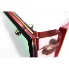 Square 8350 Premium Oversize XXL Women Brand Designer Square Bold Style Thick Frame Metal Candy Fashion Sunglasses - CA18IYGA...