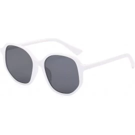 Square Retro Fashion Sunglasses Maverick foursquare Frame Sunglasses Wild Woman Casual Fashion Sunglasses (Color F) - C8199MC...