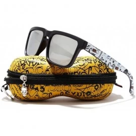 Oval Eye-Catching Function Polarized Sunglasses for Men Matte Black Frame Fit Skull Zipper Case C6 - CK194OOIZ4X $22.75