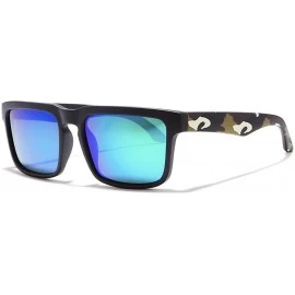 Oval Eye-Catching Function Polarized Sunglasses for Men Matte Black Frame Fit Skull Zipper Case C6 - CK194OOIZ4X $22.75