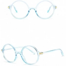 Rimless Blue Light Blocking Glasses Square Nerd Eyeglasses Frame Anti Blue Ray Glasses - Blue - CH193XI34X4 $8.57