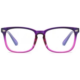 Rimless Blue Light Blocking Glasses Square Nerd Eyeglasses Frame Anti Blue Ray Glasses - Blue - CH193XI34X4 $8.57