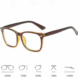 Rimless Blue Light Blocking Glasses Square Nerd Eyeglasses Frame Anti Blue Ray Glasses - Blue - CH193XI34X4 $8.57