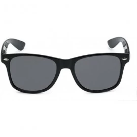 Wayfarer Oversized Sunglasses Super Lens Thick Rim Frame - Black - C812MAQMEH5 $7.57