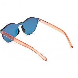 Round Oversized Colorful One Piece Square Sunglasses Flat Gradient Transparent Lenses Party Sun Glasses - Gold - CI18S8TUSMK ...