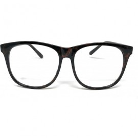 Aviator Nerd Glasses Classic Fashion Frame Clear Lens Square Round Rectangle - Tortoise Tall- Clear - CJ18WYN3790 $10.97
