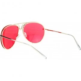 Rimless Retro Vintage Rimless Color Oceanic Lens Pilot Sunglasses - Red - CG12N5GDIO0 $23.15