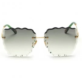 Square Fashion Sunglasses For Women Frameless Diamond Cutting Colorful Lens gradient Square Frame sunglasses - C918WRZE0SU $2...