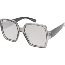 Shield Urban Modern"Revive" Thick Frame Sunglasses - Grey - CD18GY3QUIZ $18.53