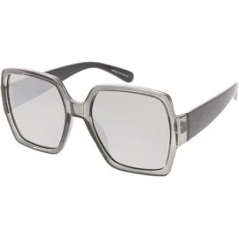 Shield Urban Modern"Revive" Thick Frame Sunglasses - Grey - CD18GY3QUIZ $11.21