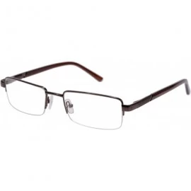 Rectangular Metal Frame Blue Light Blocking Reading Glasses 1.56 Lenses-6334 - CG17YICIR3C $28.46